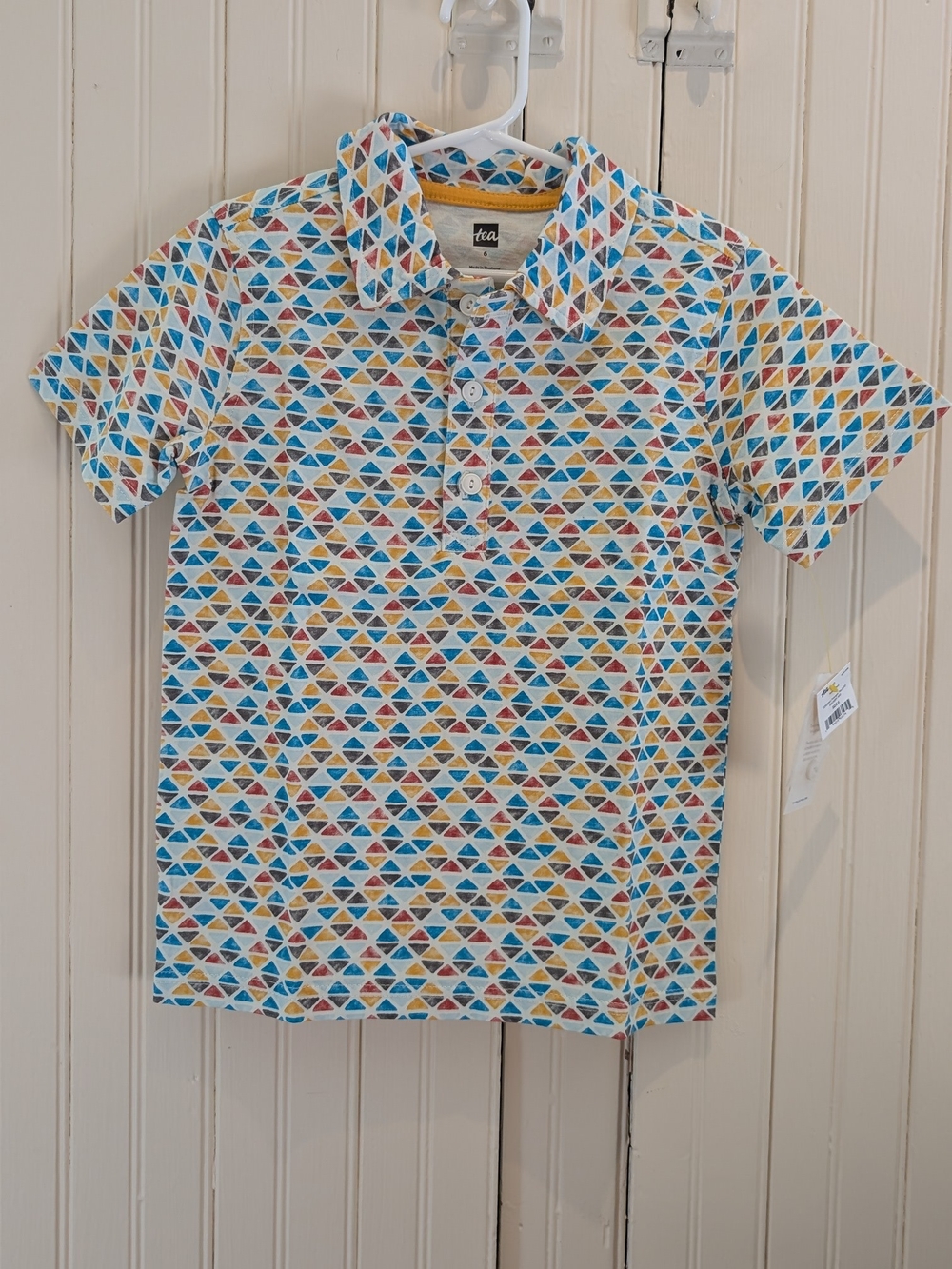 Tea Collection Boys' Multicolor Triangle-Print Polo